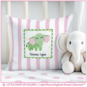 Cojín Decorativo Vivero de elefante amapola personalizado
