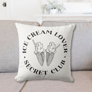 Cojín Decorativo Vivero de niños amantes de conos de helado lindos