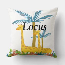 Cojín Decorativo Viveros personalizados con monograma de animales d