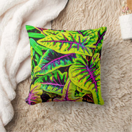 Cojín Decorativo Vivid Leaves Neon Elegance