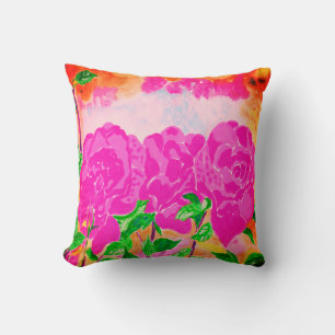 Cojín decorativo Vivid Pink Roses
