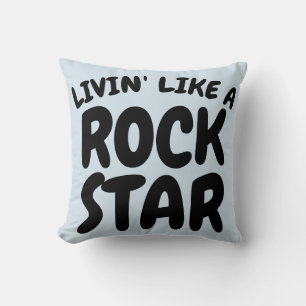 COJÍN DECORATIVO VIVIENDO COMO UN ROCK STAR PILLOWS