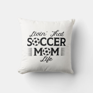 Cojín Decorativo Viviendo esa vida de mamá futbolera