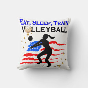 COJÍN DECORATIVO VIVIENDO MI DISEÑO DE SUEÑO DE VOLEIBOL