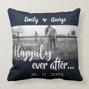 Cojín Decorativo Vivieron felices para siempre Bodas al cielo noctu