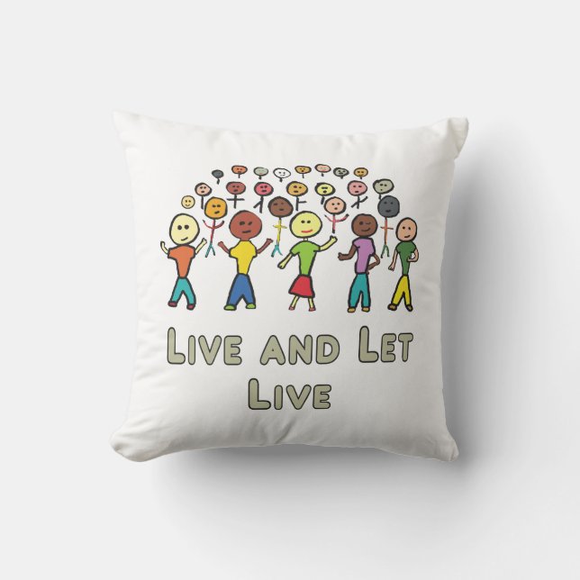 Cojín Decorativo Vivir y dejar vivir (Anverso)