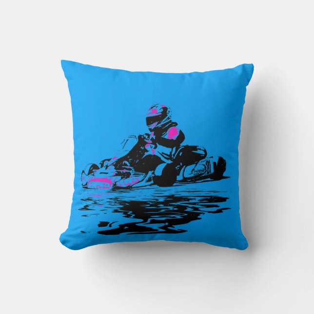 Cojín Decorativo Vivo en Kart - Go Kart Racer (Anverso)