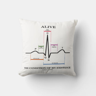Cojín Decorativo Vivo La Condición De Mi Existencia (ECG/EKG)