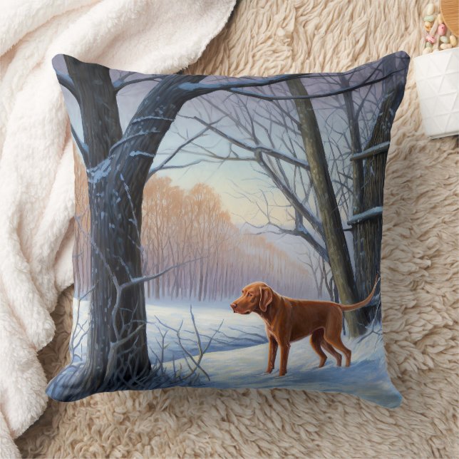 Cojín Decorativo Vizla Deja que nieve Navidad (Manta)