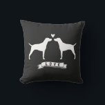Cojín Decorativo Vizslas Love - Silhouettes de perro con corazón<br><div class="desc"></div>