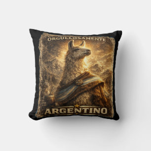Cojín Decorativo VLLC Orgullosamente Argentino Llama Mate Patriotic