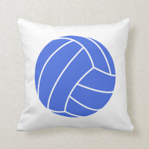 Cojín Decorativo Voleibol azul real y blanco