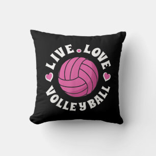Cojín Decorativo Vóleibol De Amor Vivo Para Mujeres Chicas Vóley Fa