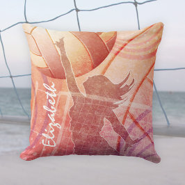 Cojín Decorativo Voleibol de los Chicas Sunset Beach