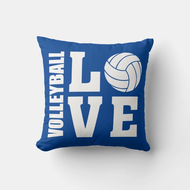 Cojín Decorativo Voleibol Love Blue (Anverso)