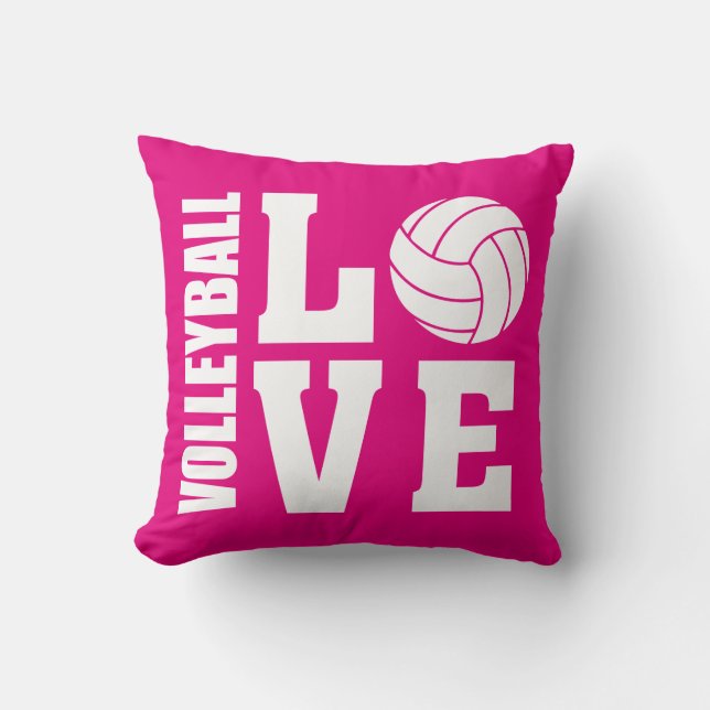 Cojín Decorativo Voleibol Love Pink (Anverso)