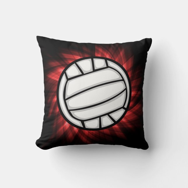 Cojín Decorativo Voleibol; Rojo (Anverso)
