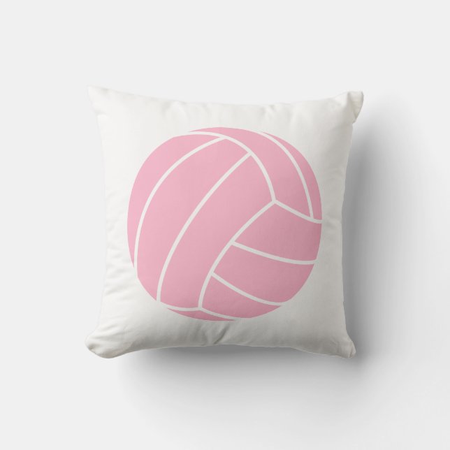 Cojín Decorativo Voleibol rosa claro (Anverso)