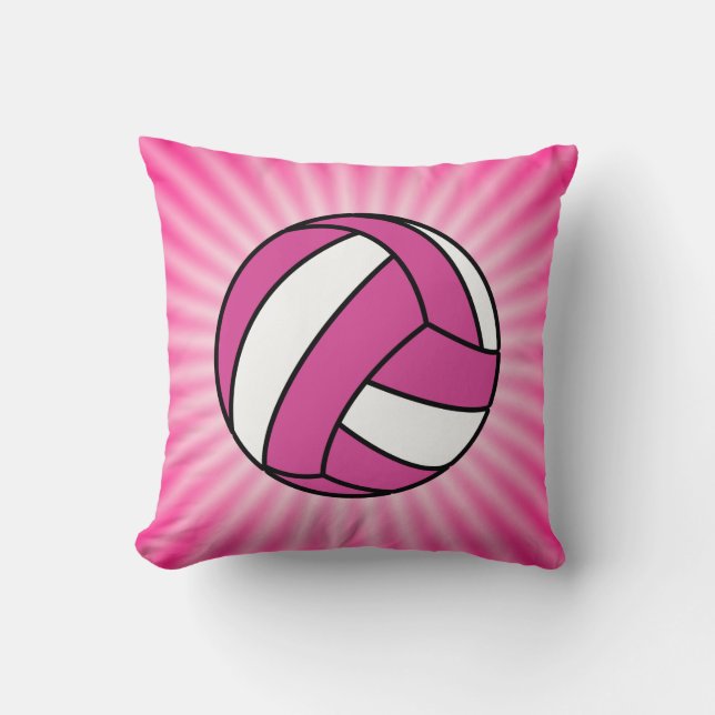 Cojín Decorativo Voleibol rosado (Anverso)