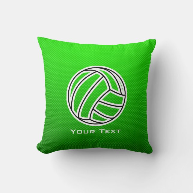Cojín Decorativo Voleibol verde (Anverso)