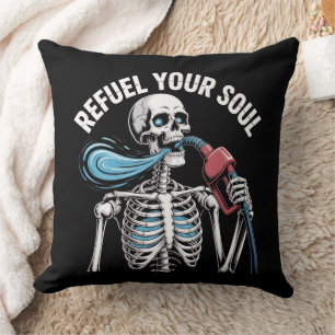 Cojín Decorativo Volver a encender el arte de Soul Skeleton