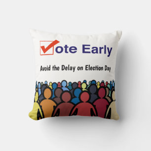 Cojín Decorativo Votar temprano