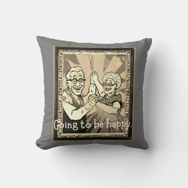 Cojín Decorativo Voy a ser feliz. (Anverso)