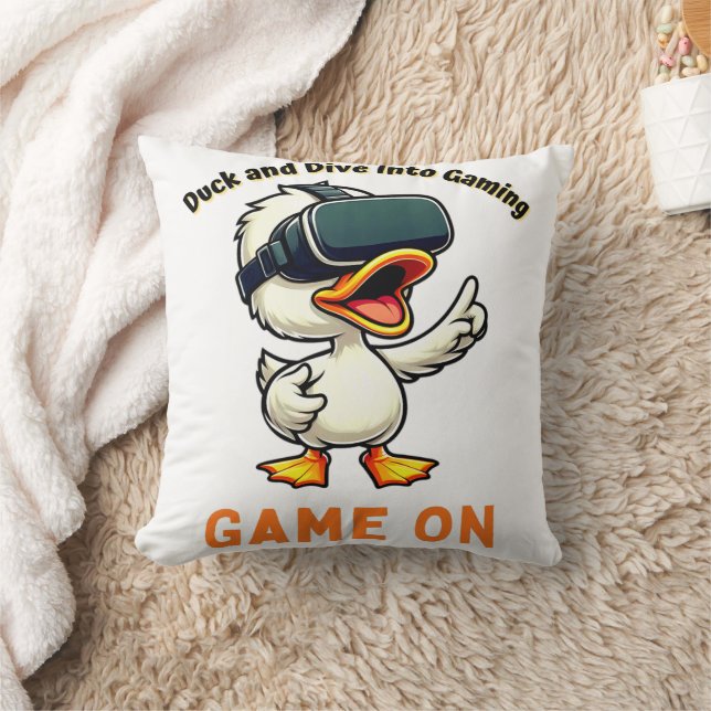 Cojín Decorativo VR Duck Gamer Computer Nerd (Manta)