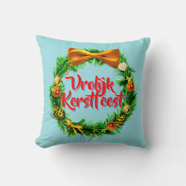 Cojín Decorativo Vrolijk Kerstfeest Holandés Feliz Navidad