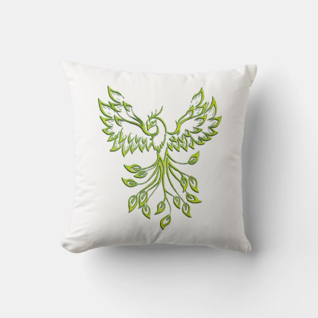 Cojín Decorativo Vuelo de A Phoenix Green (Anverso)