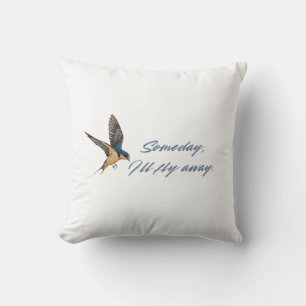 Cojín Decorativo Vuelo de la Golondrina de Granero Algún Día Me Ale