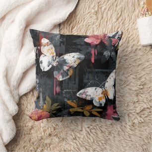Cojín Decorativo Vuelo de Mariposa Abstracta Vibrante (3)