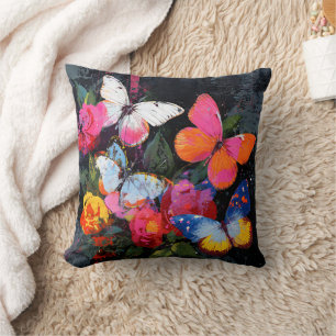 Cojín Decorativo Vuelo de Mariposa Abstracto Vibrante (10)