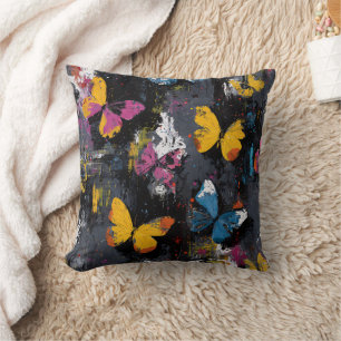 Cojín Decorativo Vuelo de Mariposa Abstracto Vibrante (8)