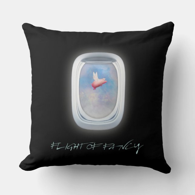 Cojín Decorativo vuelo de moscas de cochinillo pasadas por una vent (Anverso)