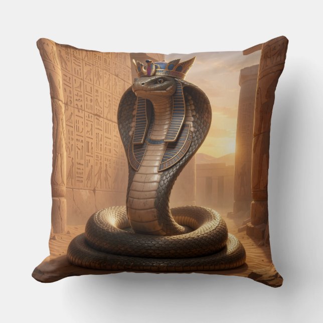 Cojín Decorativo Wadjet – Egyptian Cobra Goddess´5 (Anverso)