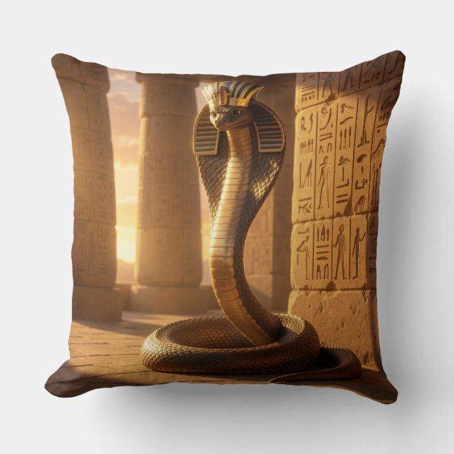 Cojín Decorativo Wadjet – Egyptian Cobra Goddess´6 (Anverso)