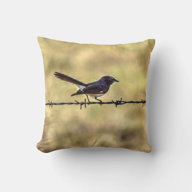 COJÍN DECORATIVO WAGTAIL DE WILLIE EN EFECTOS DEL ARTE DE (Anverso)