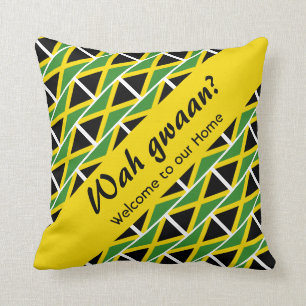 Cojín Decorativo ¿WAH GWAAN? Bienvenida al patois jamaiquino
