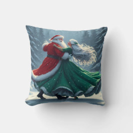 Cojín Decorativo Waltzing Santa y la Sra. Claus