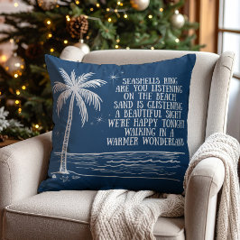 Cojín Decorativo Warmer Wonderland Palm Tree Beach Christmas