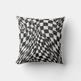 Cojín Decorativo Warped Checkerboard Pattern | Soft Optical Illusio