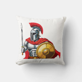 Cojín Decorativo warrior holding sword and shield ready for battle