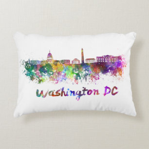 Cojín Decorativo Washington DC skyline in watercolor