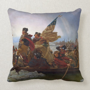 Cojín Decorativo Washington que cruza el río Delaware