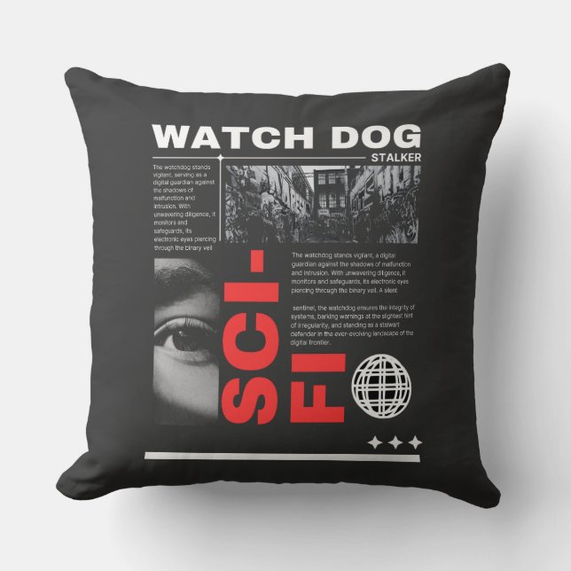 Cojín Decorativo Watch Dogs Throw Pillow  (Anverso)