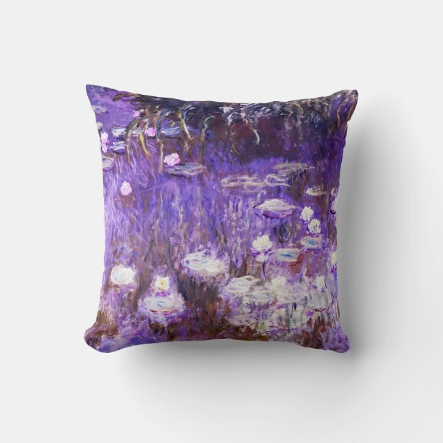 Cojín Decorativo Water Lilies, pintura de Claude Monet (Anverso)