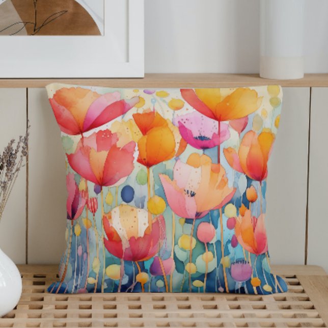 Cojín Decorativo Watercolor Abstract Petal Play (Subido por el creador)