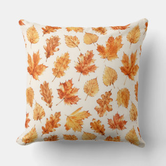 Cojín Decorativo Watercolor Autumn Leaves Pillow