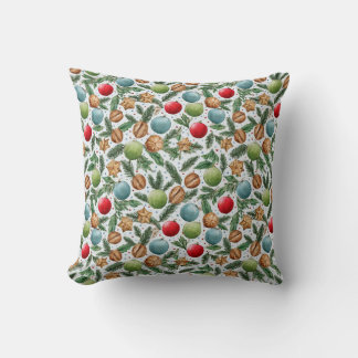 Cojín Decorativo Watercolor Christmas Throw Pillow